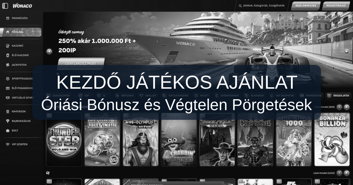 Wonaco Casino welcome bonus